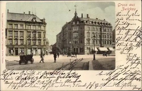 Ak Zwickau in Sachsen, Georgenplatz