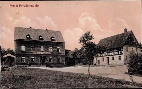 Ak Mosel Zwickau in Sachsen, Gasthaus zur Forellenmühle