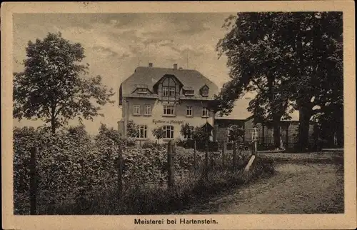 Ak Hartenstein im Erzgebirge Sachsen, Gasthaus und Sommerfrische Meisterei