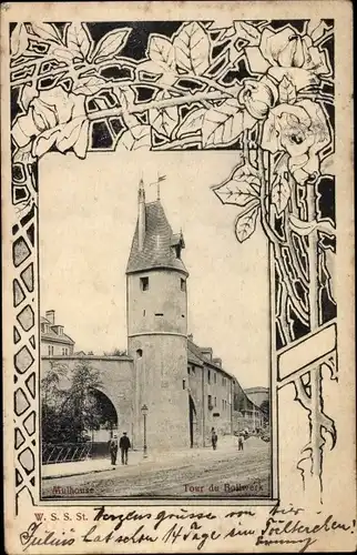 Ak Mulhouse Mülhausen Elsass Haut Rhin, Tour du Bollwerk