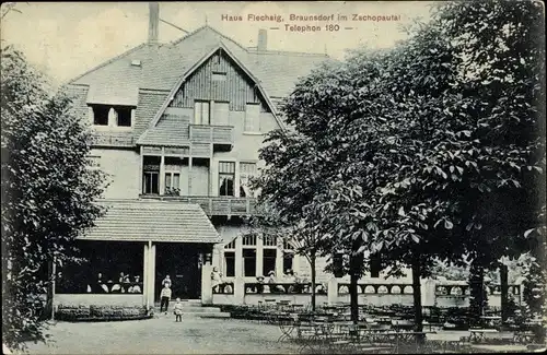 Ak Braunsdorf Niederwiesa Sachsen, Gasthaus Haus Flechsig