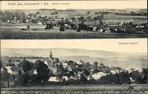 Ak Leubsdorf im Kreis Mittelsachsen, Oberer und Mittlerer Ortsteil