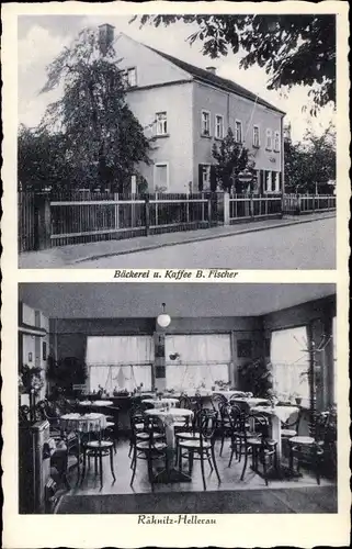 Ak Dresden Nord Hellerau Rähnitz, Bäckerei und Kaffee, Innenansicht