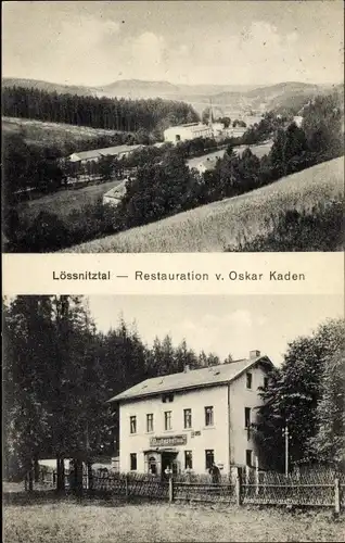 Ak Lößnitztal Oederan Sachsen, Restauration von Oskar Kaden