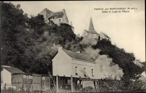 Ak Parnay Maine et Loire, Eglise et Logis de l'Eglise