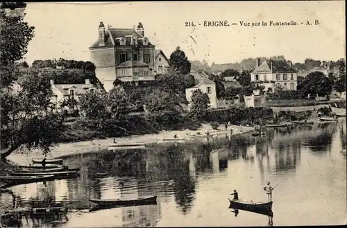 Ak Erigné Maine et Loire, Vue sur la Fontenelle