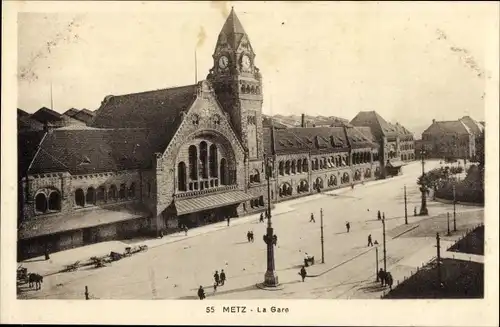 Ak Metz Moselle, La Gare