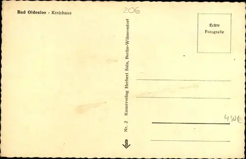 Ak Bad Oldesloe in Schleswig Holstein, Kreishaus