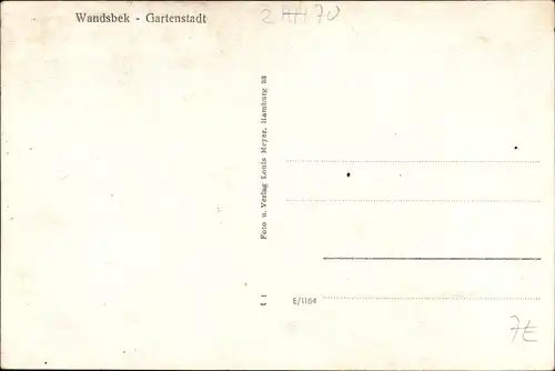 Ak Hamburg Wandsbek, Lazarett, Südfront, Totalansicht 