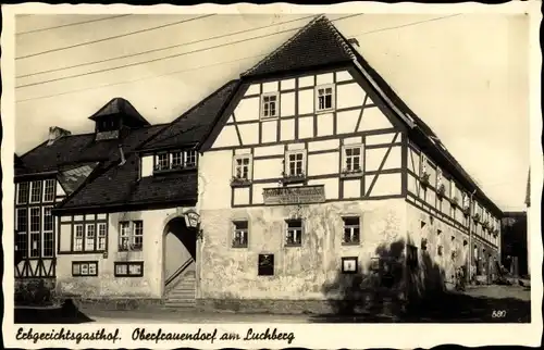 Ak Oberfrauendorf Glashütte im Osterzgebirge, Erbgerichtsgasthof, Inh. Erich Flemming