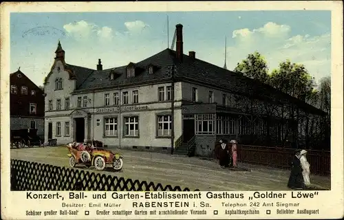 Ak Rabenstein Chemnitz Sachsen, Etablissement Gasthaus Goldner Löwe, Inh. Emil Müller