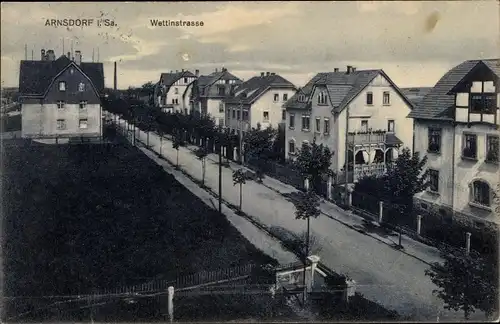 Ak Arnsdorf in Sachsen, Wettinstraße