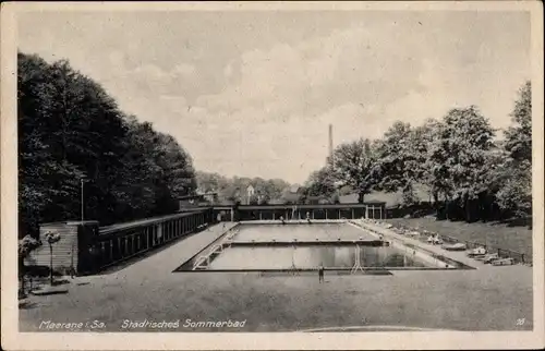 Ak Meerane in Sachsen, Städtisches Sommerbad