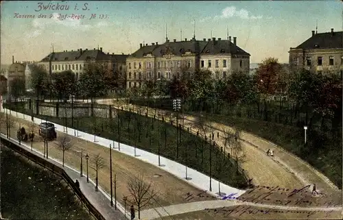 Ak Zwickau in Sachsen, Kaserne des 9. Infanterie Regiments No. 133