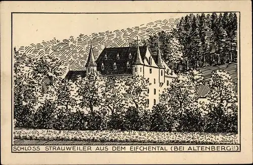 Künstler Ak Odenthal Rheinisch Bergischer Kreis, Schloss Strauweiler