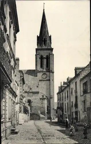 Ak Saumur Maine et Loire, Kirche Saint Nicolas