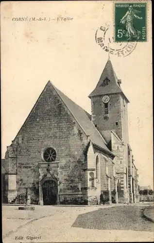 Ak Corné Maine et Loire, Kirche