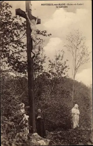 Ak Montreuil sur Maine Maine-et-Loire, Le Calvaire