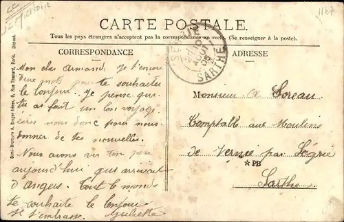 Ak Morannes Maine et Loire, Kirche