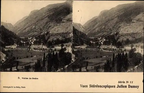 Stereo Ak Hautes Pyrénées, Vallée de Gedre, Landschaft