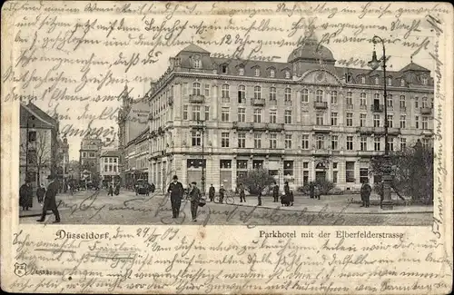 Ak Düsseldorf am Rhein, Parkhotel, Elberfelderstraße