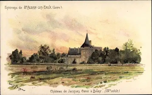 Künstler Litho Tauzin, Louis, Boisy Saint Albin les Eaux environs Loire, Chateau de Jacques Coeur