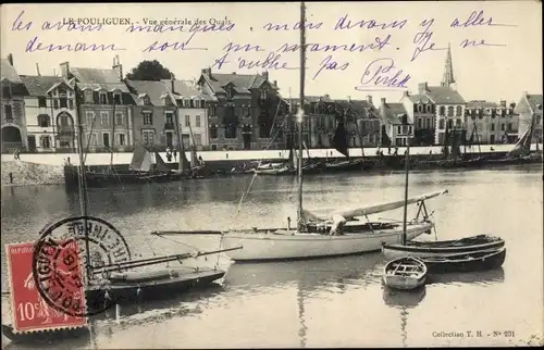 Ak Le Pouliguen Loire Atlantique, Vue generale des Quais