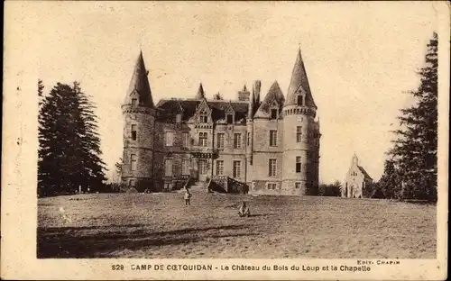 Ak Guer Morbihan, Camp de Coetquidan, Le Chateau du Bois du Loup et la Chapelle