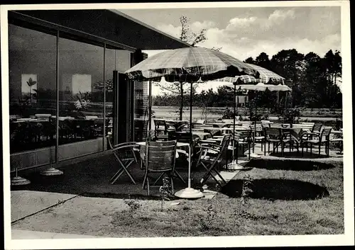 Ak Garbsen in Niedersachsen, Autobahn Raststätte, Terrasse