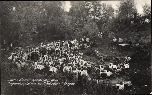 Ak Müdisdorf Lichtenberg Erzgebirge, Hans Sachs Spiele auf dem Jugendspielplatz