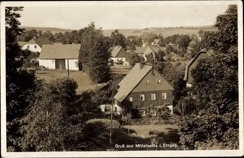 Ak Mittelsaida Großhartmannsdorf im Erzgebirge, Teilansicht