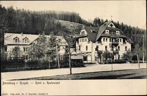 Ak Bärenburg Altenberg im Erzgebirge, Hotel und Restaurant