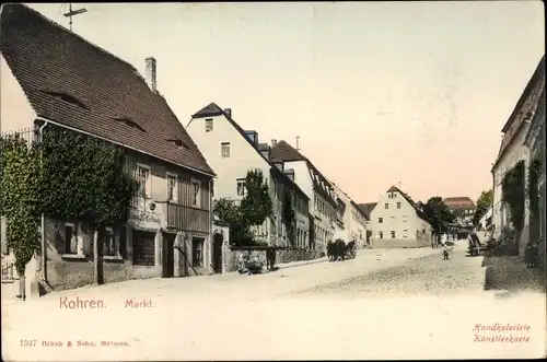 Ak Kohren Sahlis Frohburg Sachsen, Markt