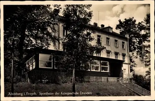 Ak Altenberg im Erzgebirge, Sportheim der Kriegsschule Dresden