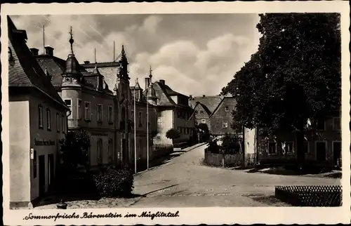 Ak Bärenstein Müglitztal in Sachsen, Dorfpartie