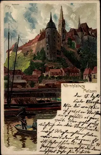 Künstler Litho Kley, Heinrich, Meißen in Sachsen, Albrechtsburg