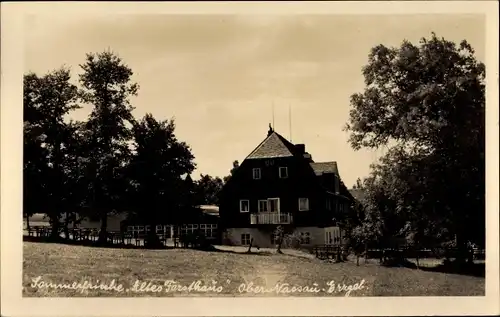 Foto Ak Ober Nassau Frauenstein im Erzgebirge, Altes Forsthaus