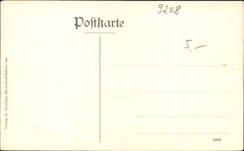 Ak Lichtenberg Erzgebirge, Totale vom Ort, Bauer auf dem Feld