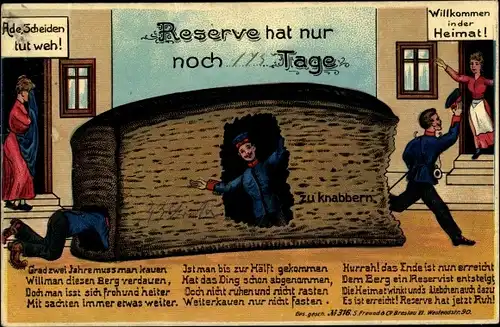 Litho Reserve hat nur noch 175 Tage zu knabbern, Brot, Soldaten