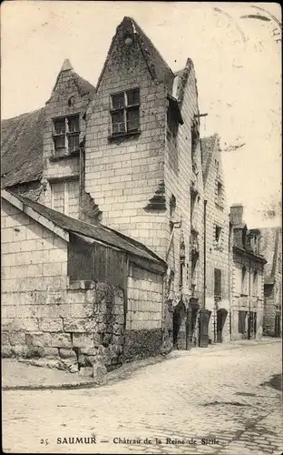 Ak Saumur Maine et Loire, Château de la Reine de Sieile