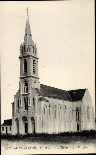 Ak Saint Sylvain Maine et Loire, Kirche