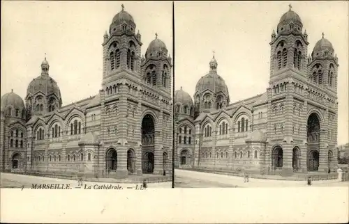 Stereo Ak Marseille Bouches du Rhône, La Cathedrale