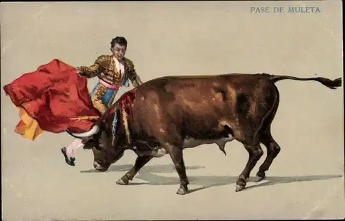 Ak Stierkampf, Corrida de Toros, Pase de Muleta