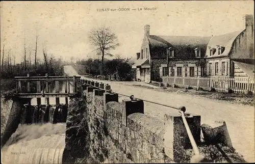 Ak Aunay sur Odon Calvados, Le Moulin