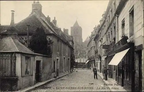 Ak Saint Pierre sur Dives Calvados, La Rue du Boscq