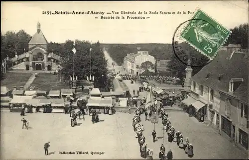 Ak Sainte Anne d'Auray Morbihan, Rentree de la Procession