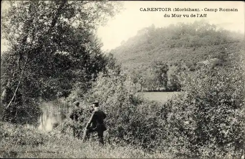 Ak Carentoir Morbihan, Camp Romain du Mur vu de l'Aff