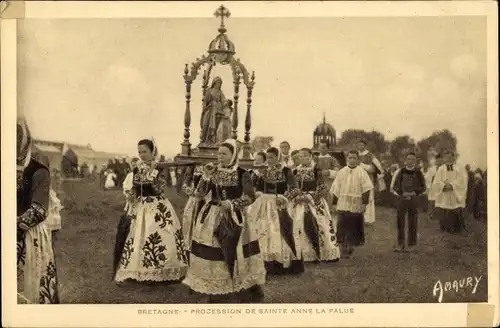 Ak Plonévez-Porzay Finistere, Procession de Sainte Anne la Palud