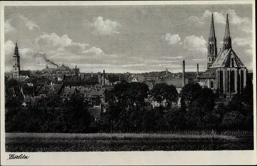 Ak Görlitz Lausitz, Türme der Peterskirche und des Rathauses