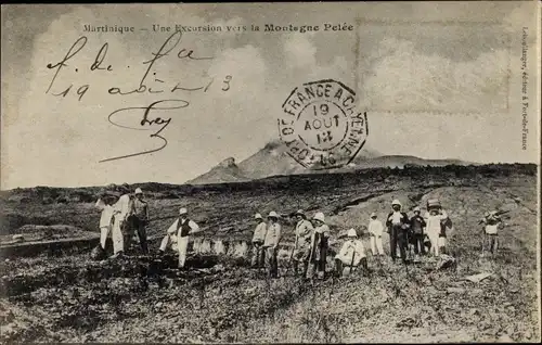 Ak Martinique, Une Excursion vers la Montagne Pelée
